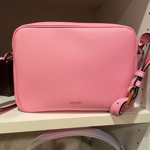 New Versace La Medusa Leather Camera Bag - Baby Pink - Picture 3 of 8
